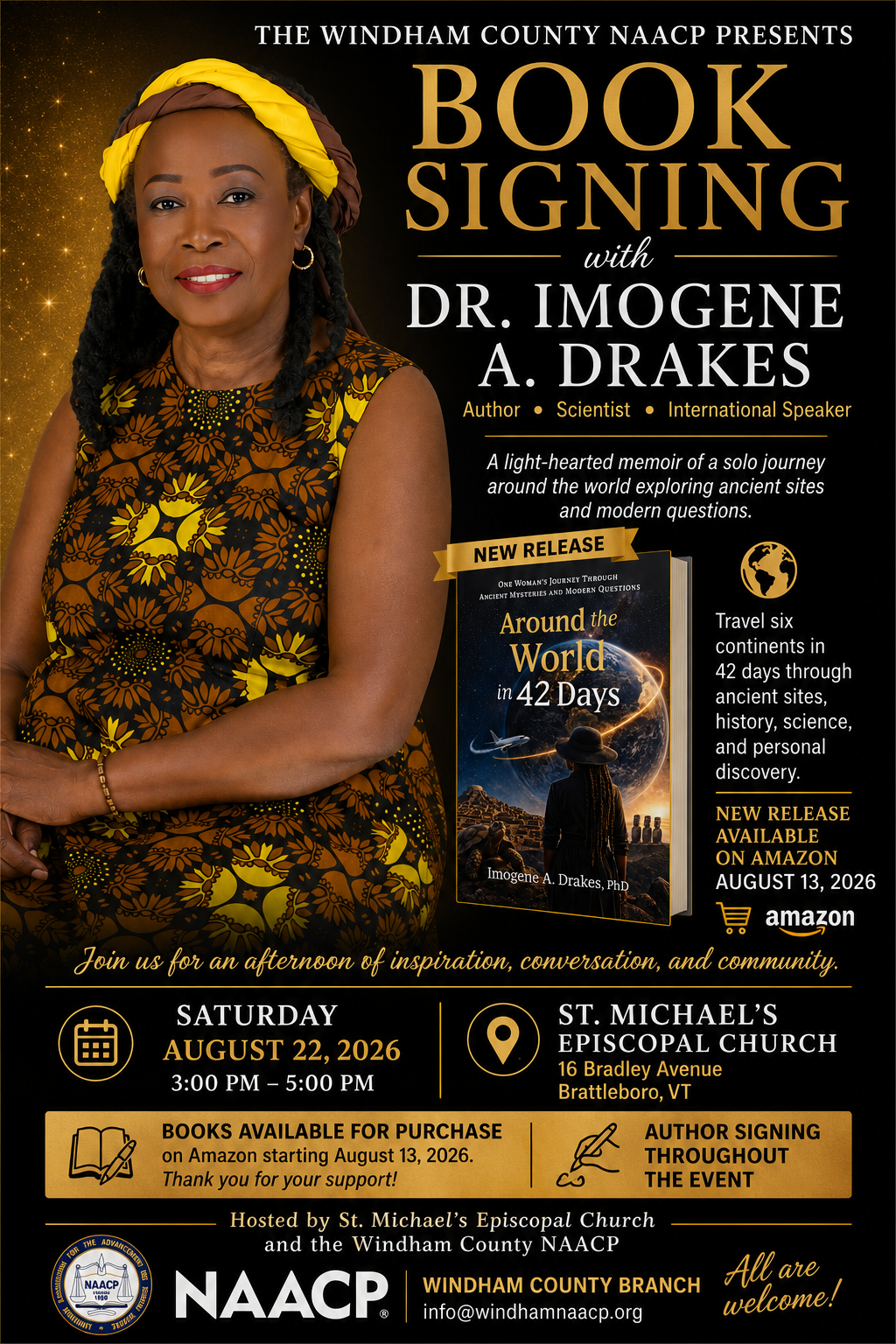 Aug 13 Book Signing - Dr. Imogene A. Drakes